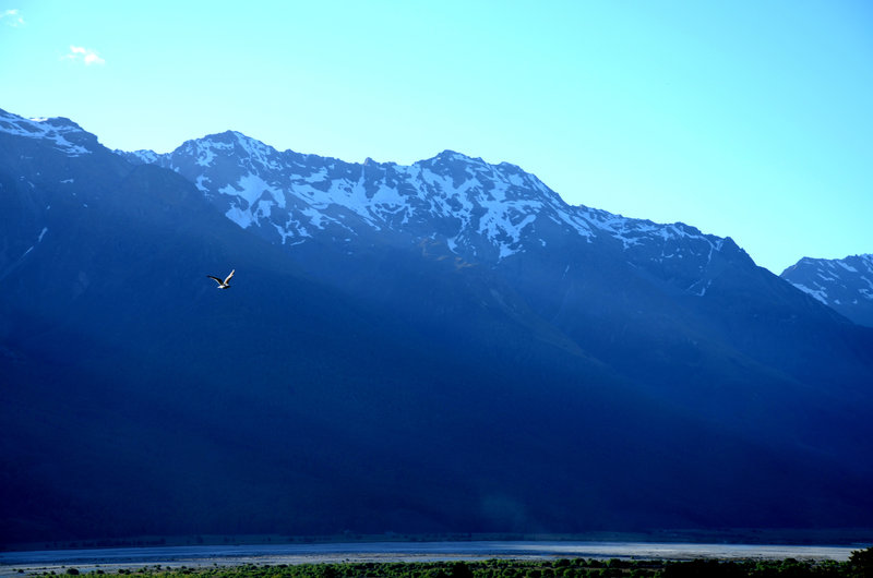 flying in valley